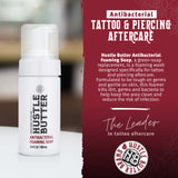 Hustle Bubbles Antibacterial Foaming Soap Tattoo Wash and Tattoo Cleanser 3.4 FLZ - Green Soap Replacement