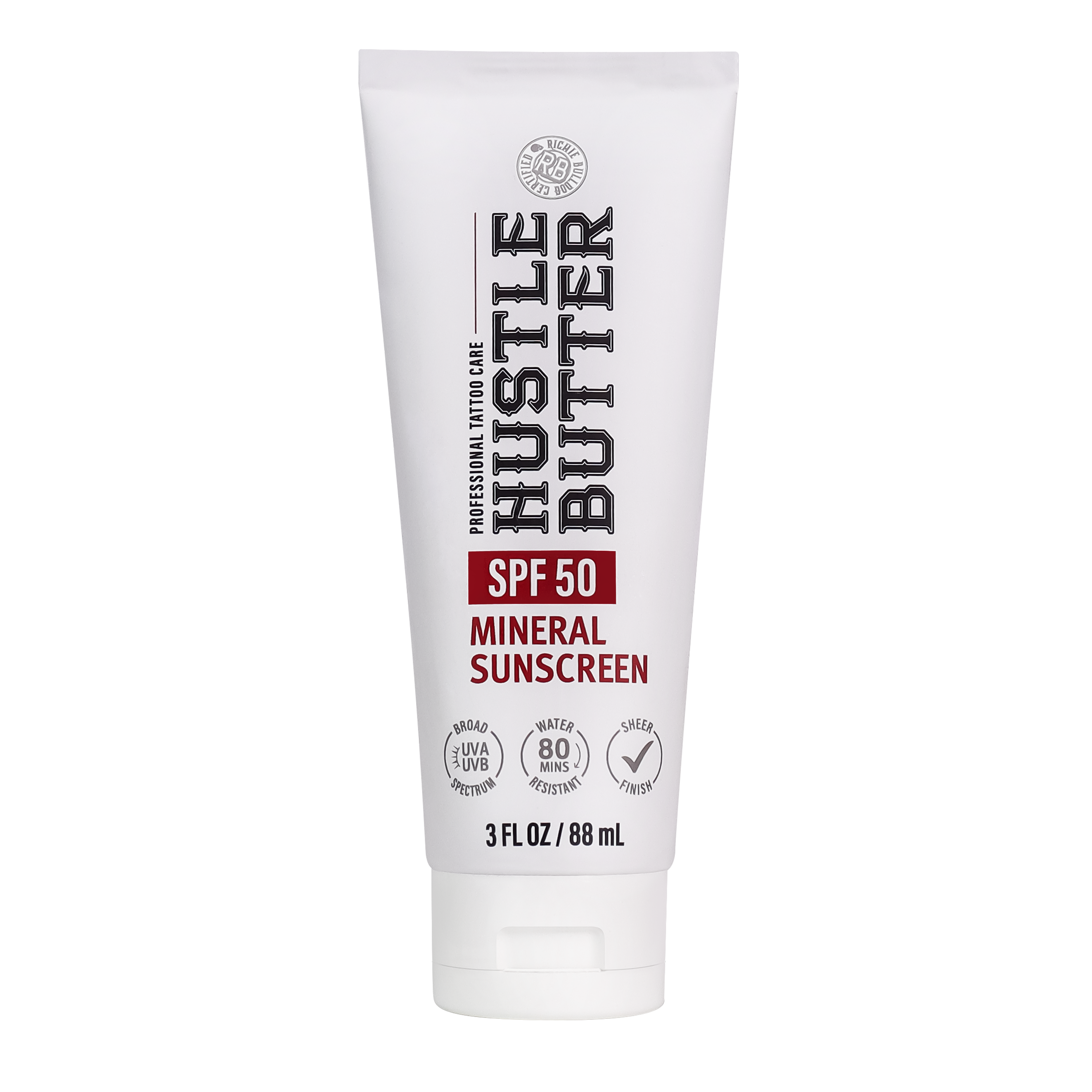 Spf Raspberry Butter Sunscreen Lotion for Tattoos: SPF 50 Mineral Sunscreen – Hustle Butter