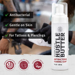 Hustle Bubbles Antibacterial Foaming Soap Tattoo Wash and Tattoo Cleanser 7 FLZ - Green Soap Replacement